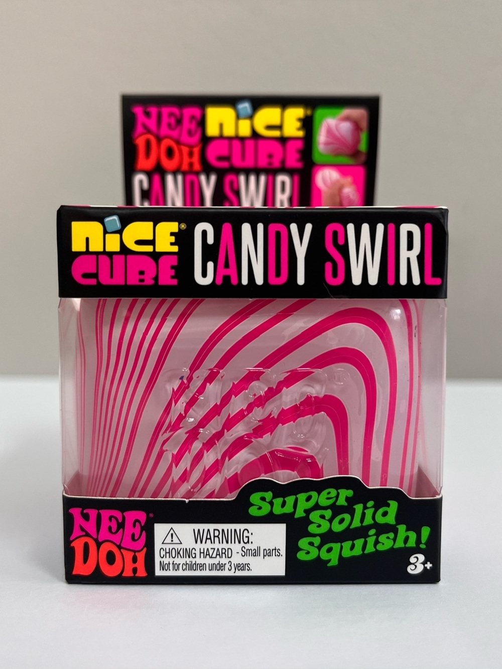 New Authentic NEEDOH Nice Cube Candy Swirl NEE DOH Squeeze Toy RARE Sealed